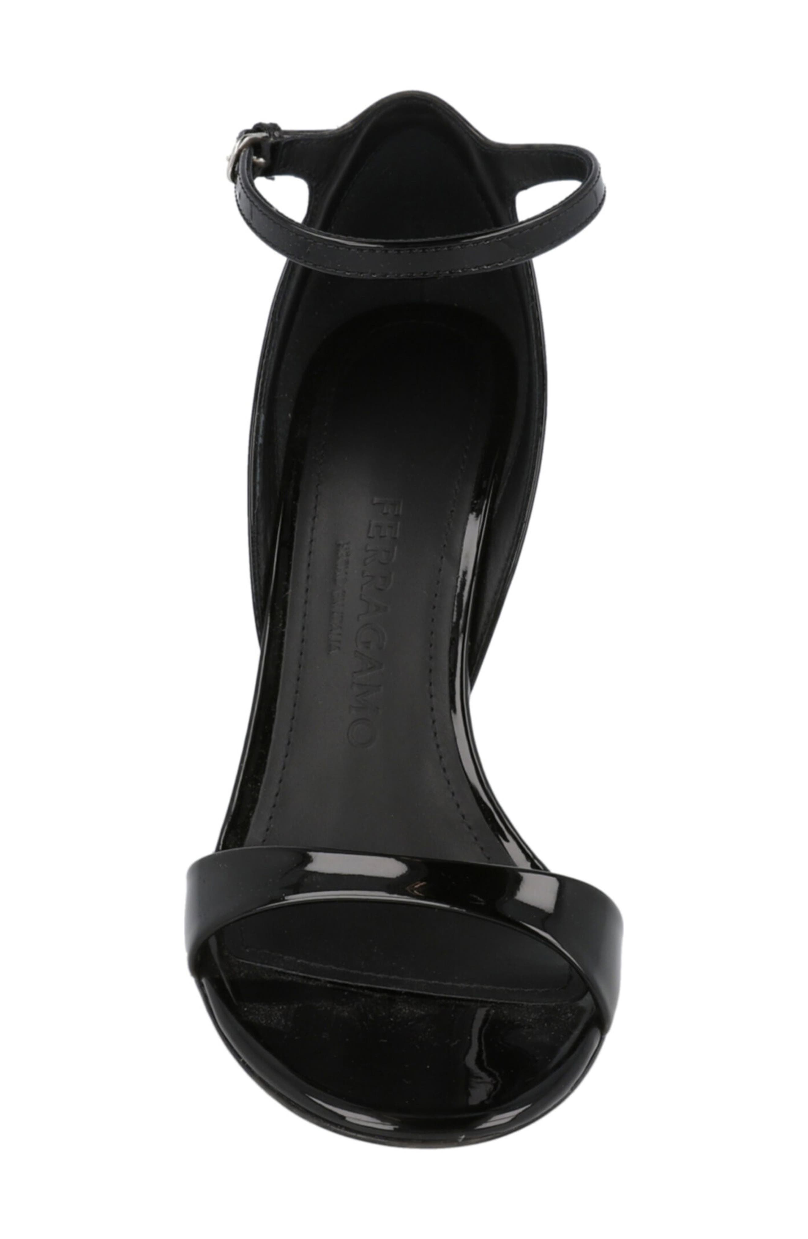 FERRAGAMO Vidette Wedge Sandal, Alternate, color, Black