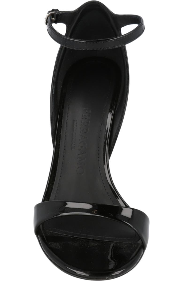FERRAGAMO Vidette Wedge Sandal, Alternate, color, Black