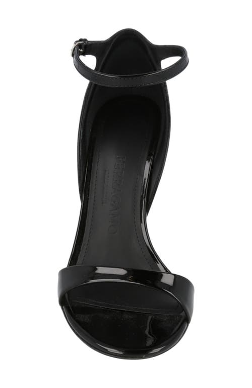 Ferragamo Unique Wedge Sandals With Sculptural Heel In 001