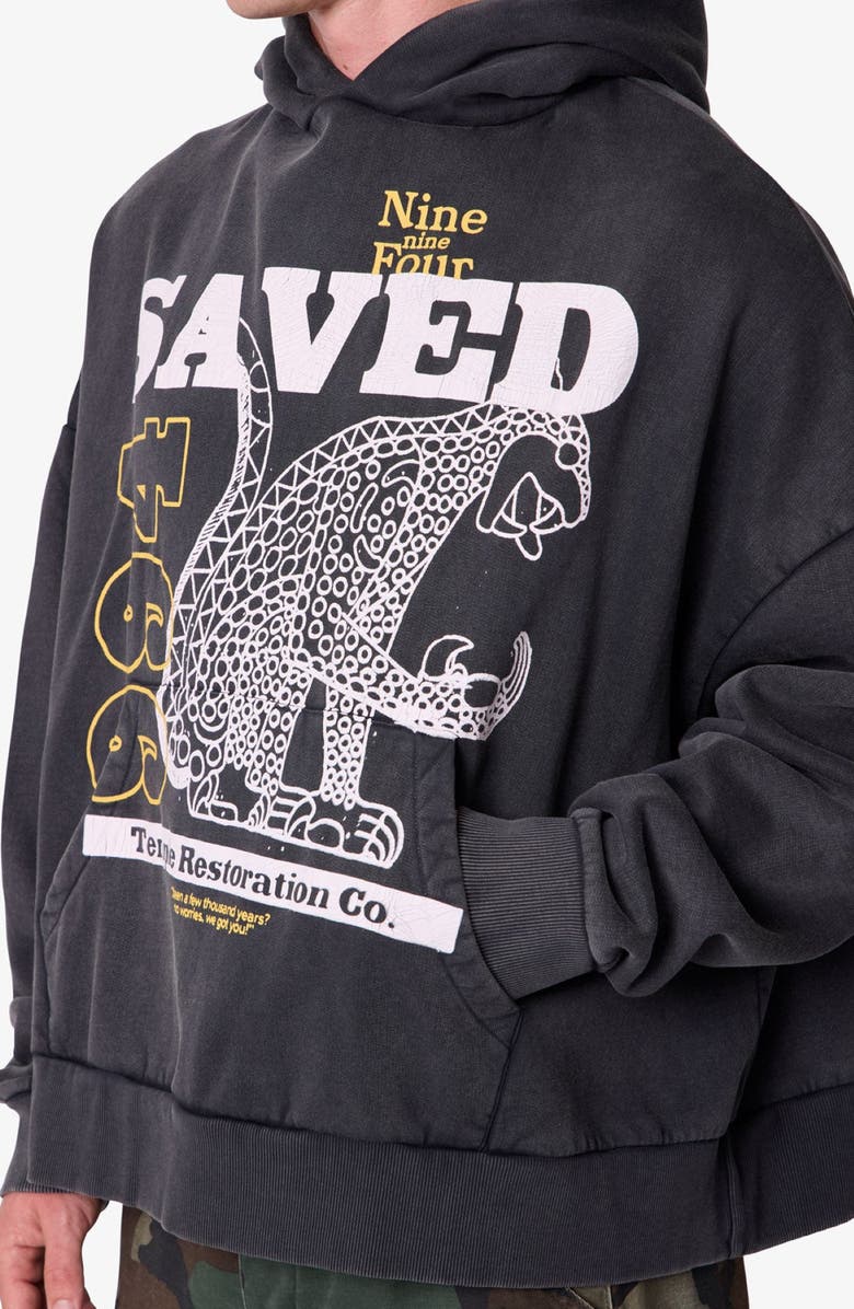 mnml Saved Cotton Graphic Print Hoodie, Alternate, color, 