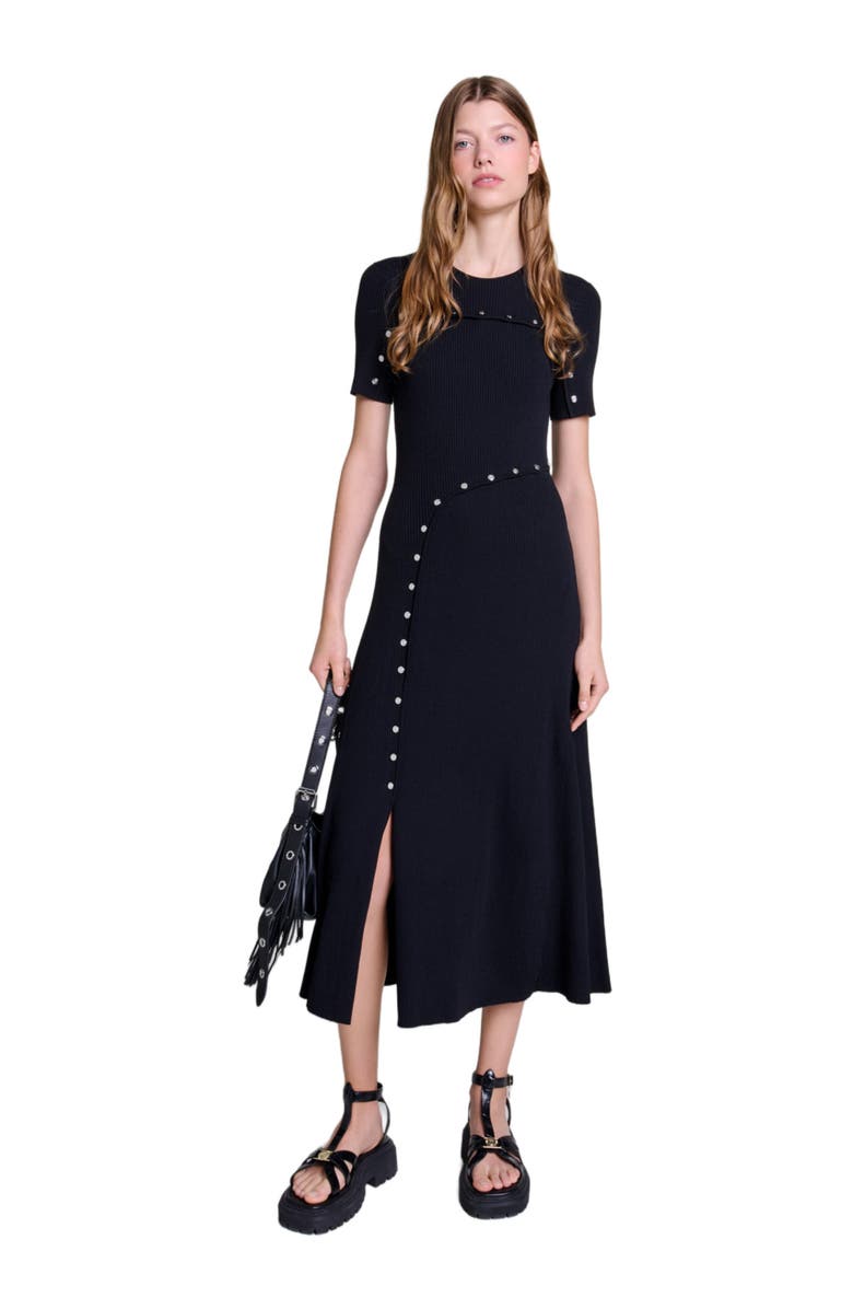 maje Knit maxi dress, Main, color, 