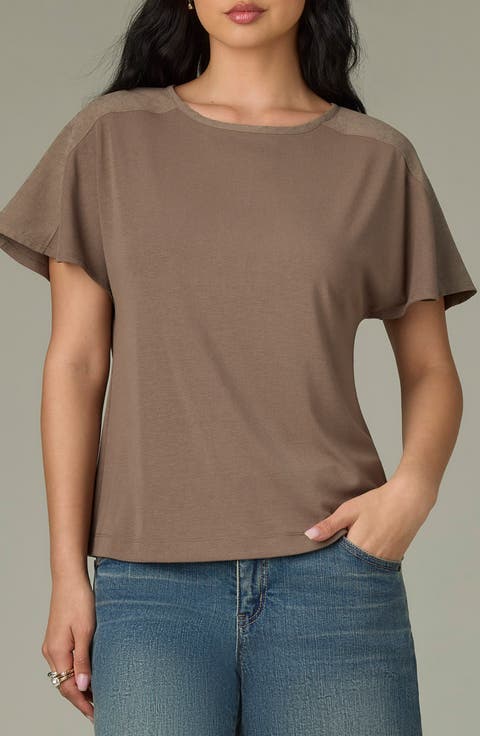 Mixed Media Knit Top