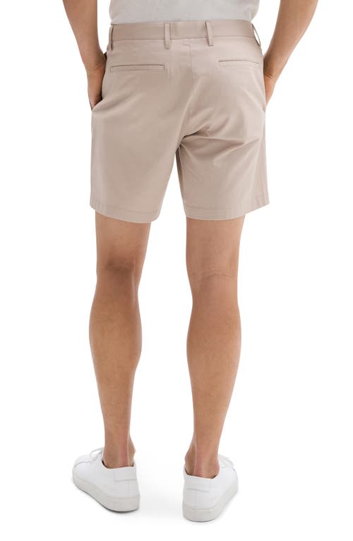 Theory Zaine Cotton Blend Shorts In Earl Grey