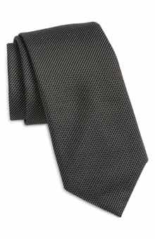 BOSS Diagonal Stripe Jacquard Silk Blend Tie
