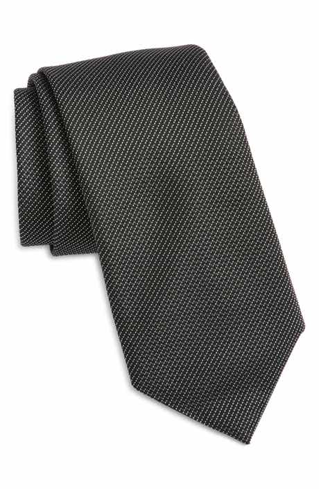 BOSS Diagonal Stripe Jacquard Silk Blend Tie