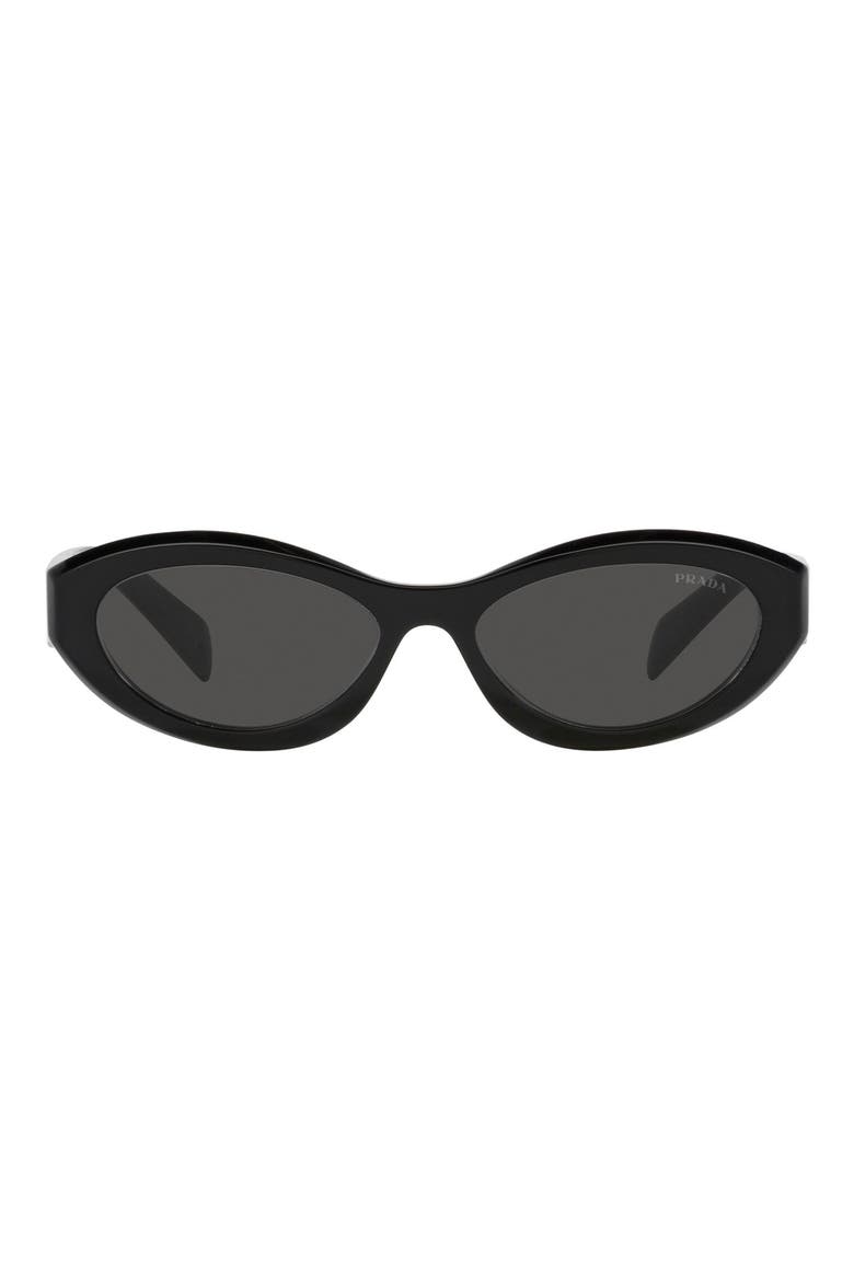55mm Irregular Sunglasses, Main, color, BLACK