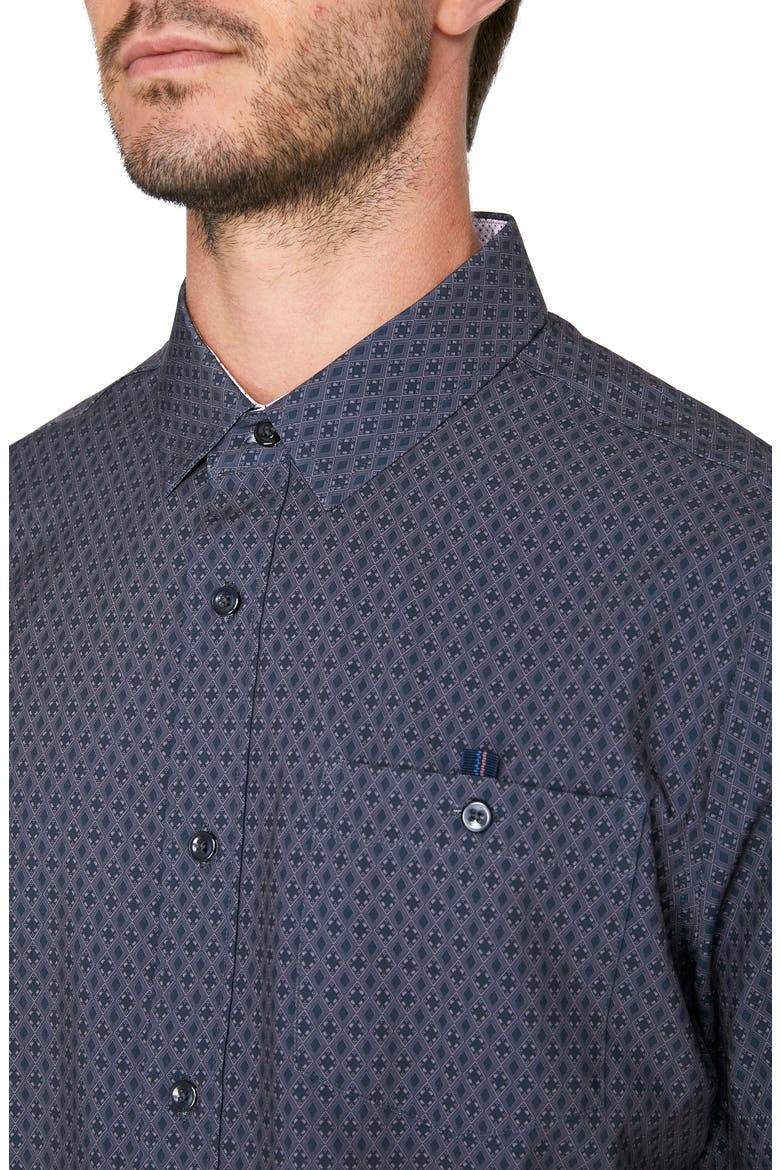 Flawless Short Sleeve Button-Up Shirt, Alternate, color, CHARCOAL