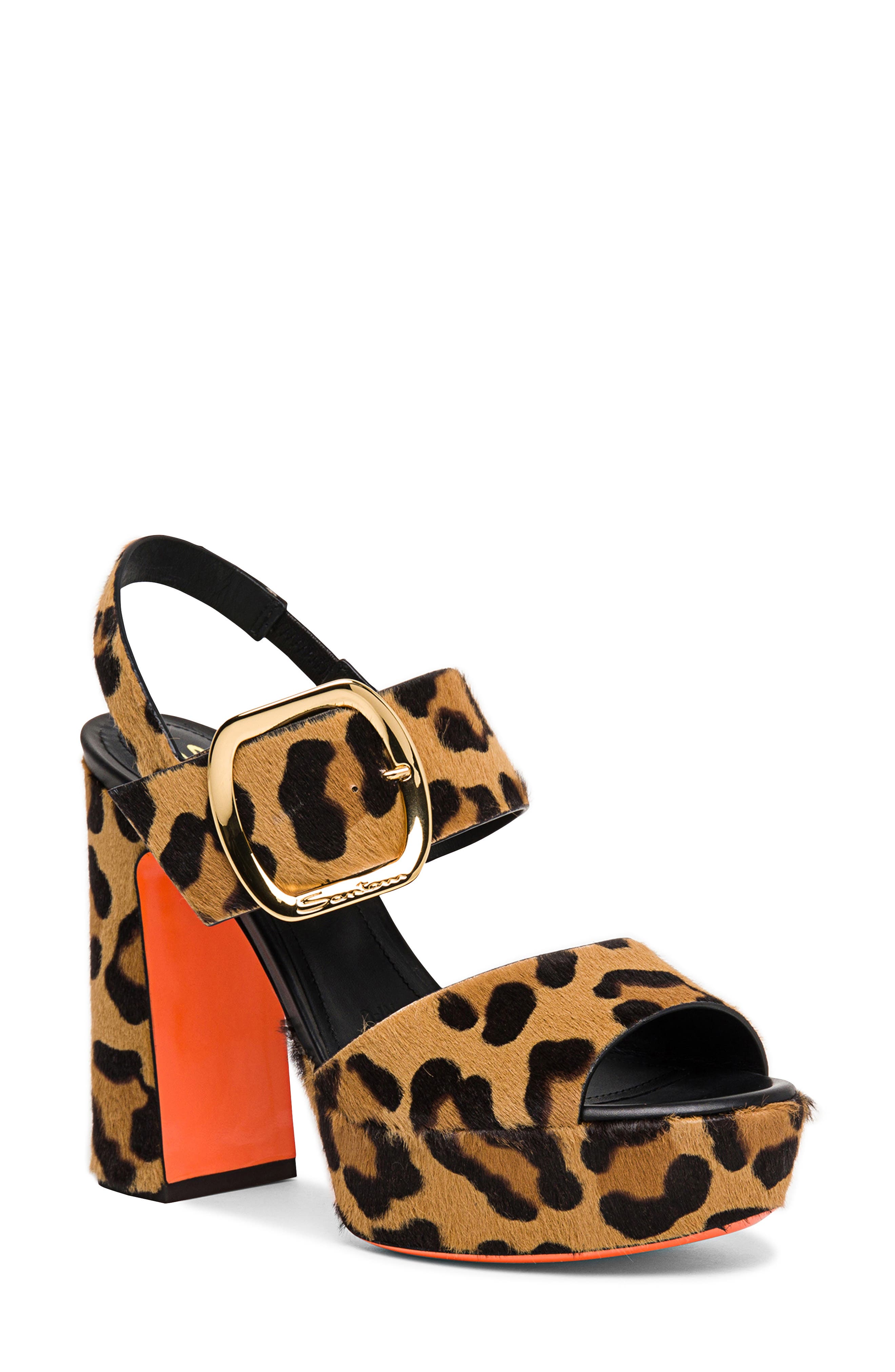 Santoni Bruxel Slingback Platform Sandal, Main, color, 