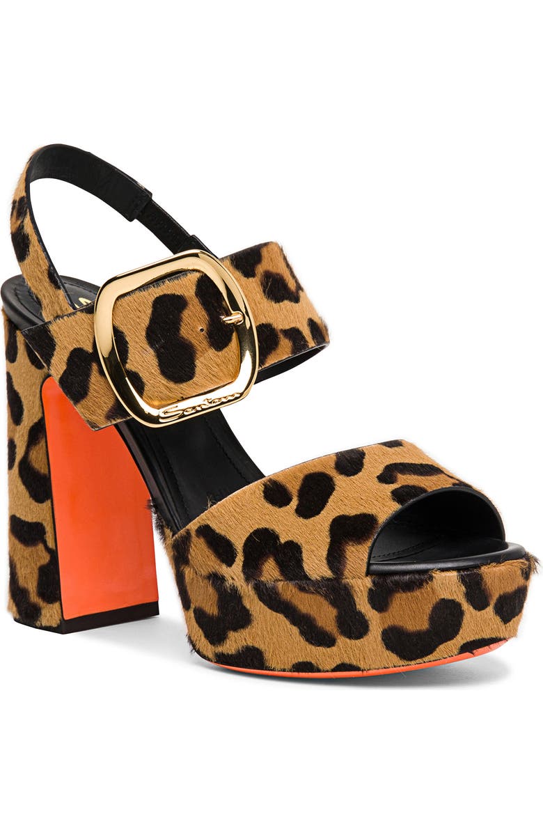 Santoni Bruxel Slingback Platform Sandal, Main, color,