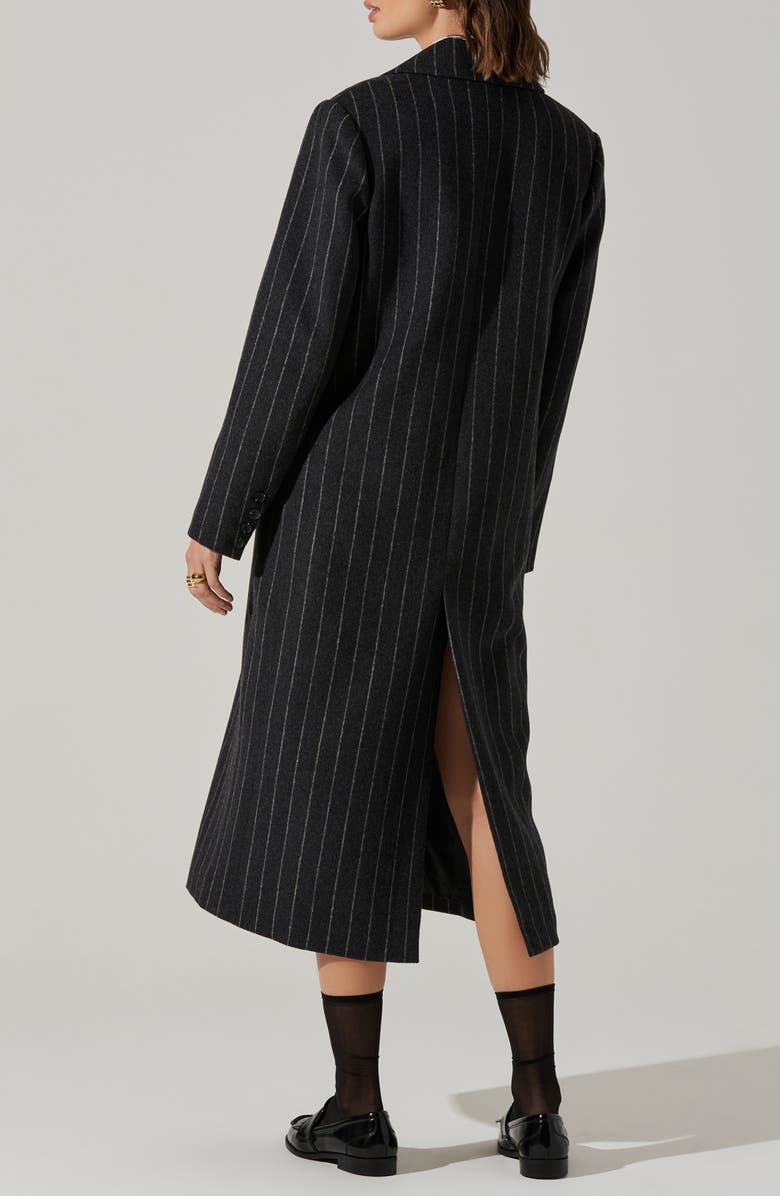 ASTR the Label Morana Pinstripe Double Breasted Coat, Alternate, color, 