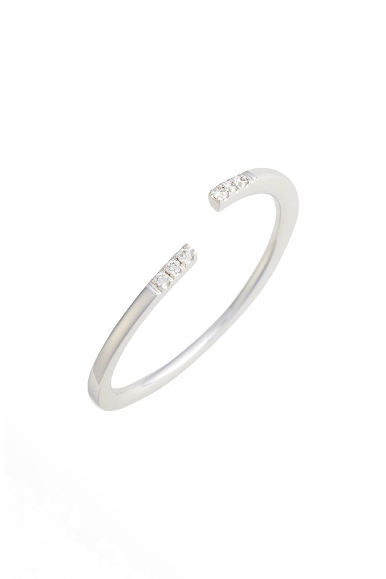 Open Diamond Ring (Nordstrom Exclusive), Main, color, WHITE GOLD