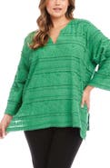 Karen Kane Embroidered Cotton Tunic Top