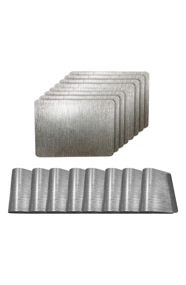 DAINTY HOME Metallic Set of 8 Placemats, Main, color,