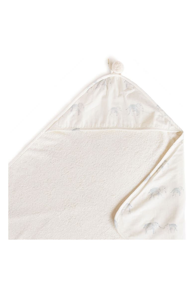 Pehr Organic Cotton Hooded Towel, Alternate, color, Grey