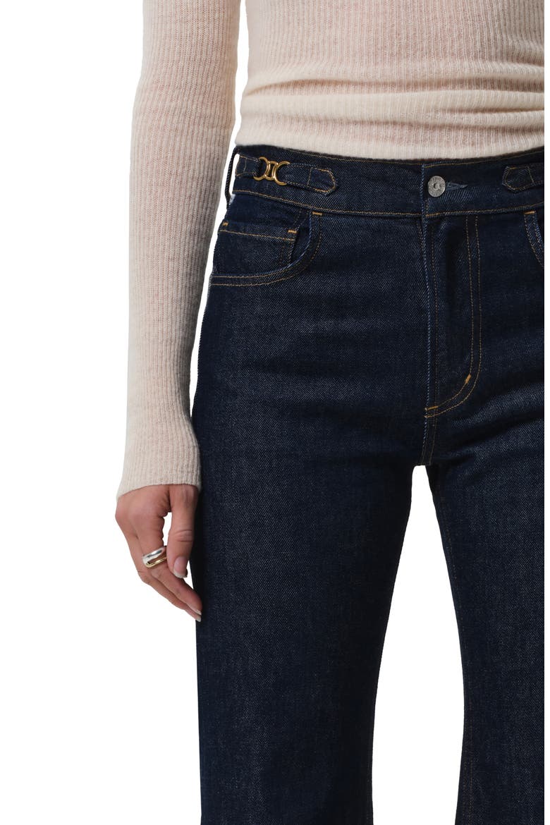 Kimberly Side Tab Flare Jeans, Alternate, color, HELIA DARK INDIGO