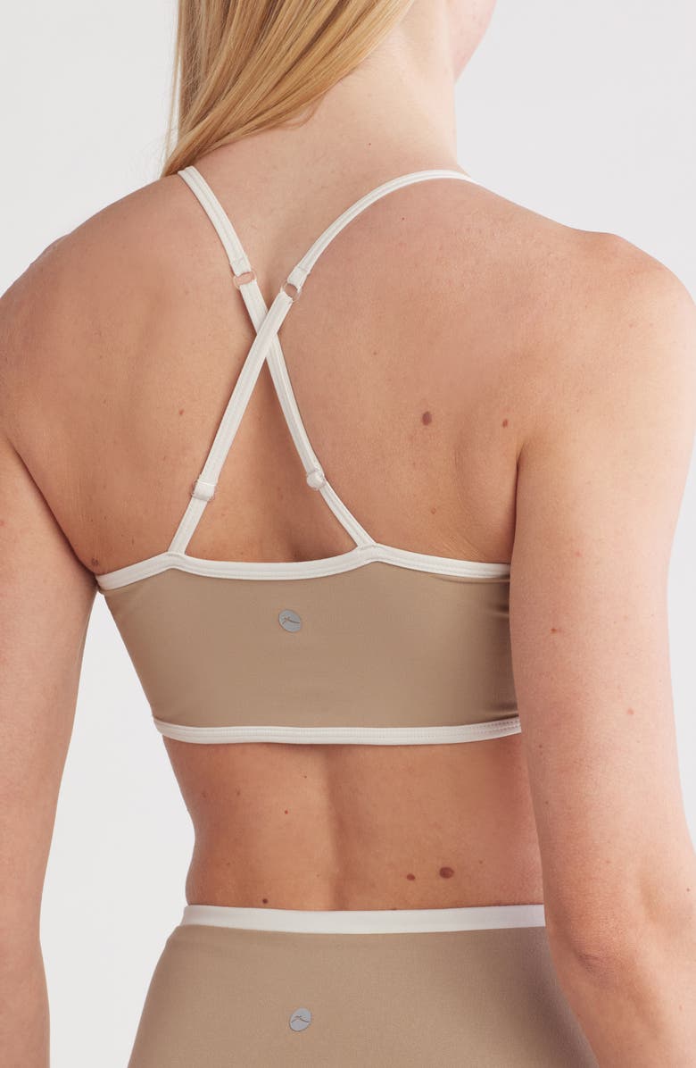 X by Gottex Racerback Sports Bra, Alternate, color, Gravel