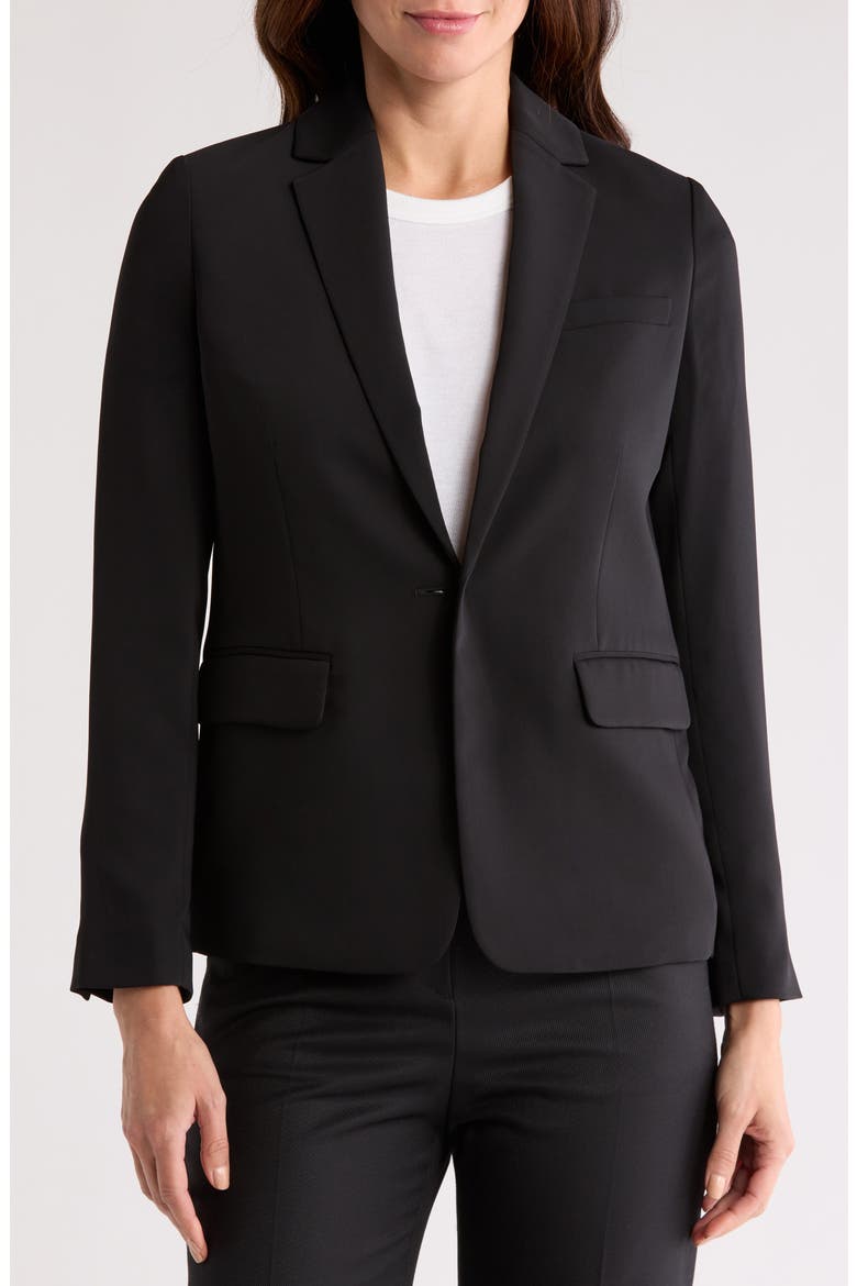 Notch Lapel Blazer, Main, color, BLACK