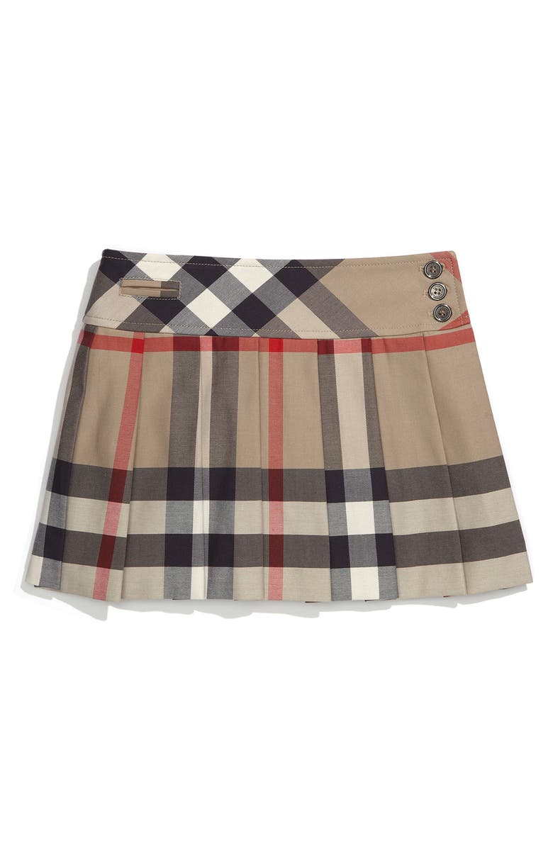 Burberry Check Print Skirt, Main, color, 
