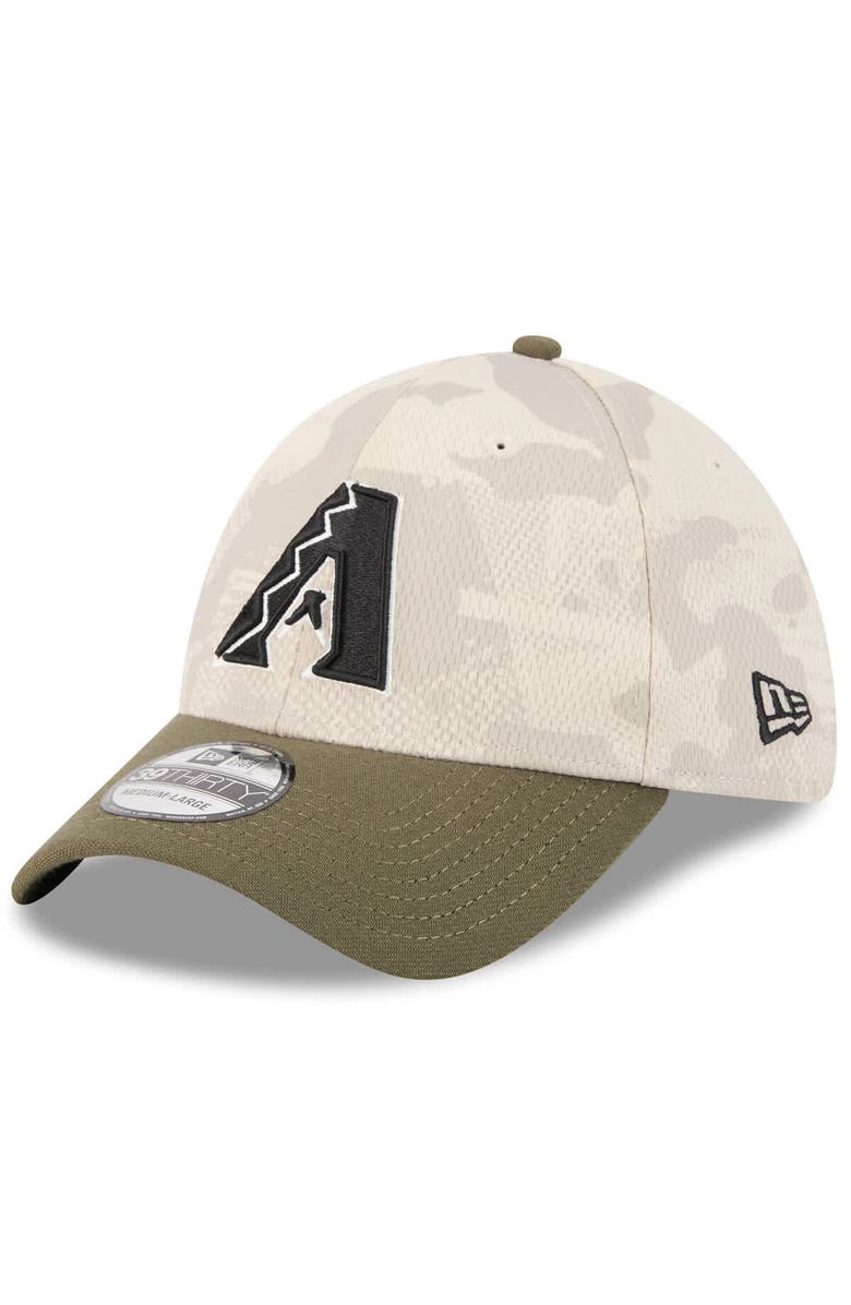 New Era Men's New Era Light Beige/Olive Arizona Diamondbacks 2025 Armed Forces Day 39THIRTY Flex Hat, Alternate, color, Light Beige