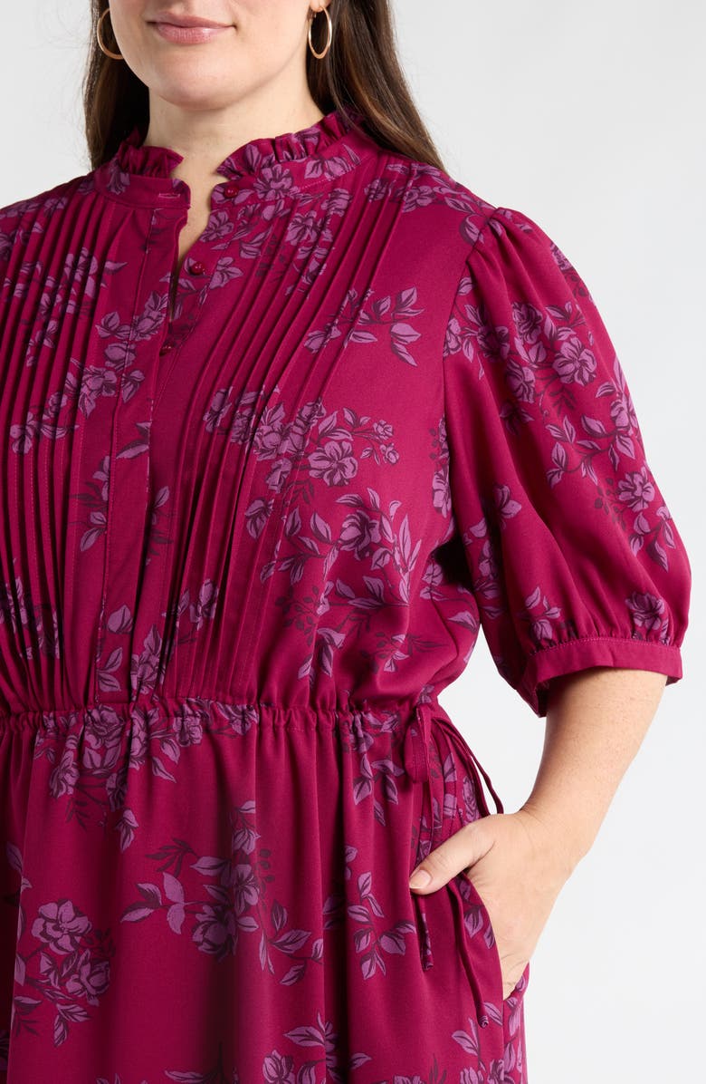 SUGARLIPS Zurum Floral Print Pintuck Pleat Dress, Alternate, color,