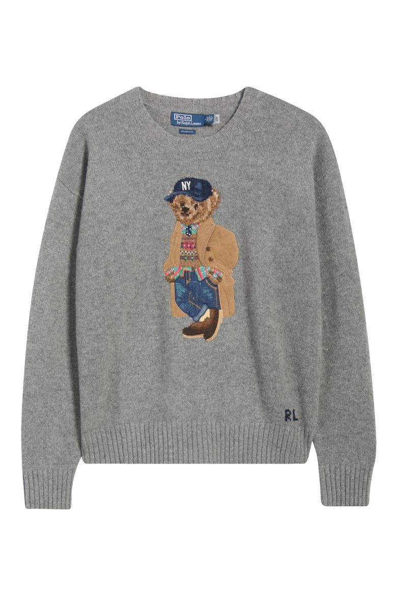 Polo Bear Wool & Cashmere Sweater, Main, color, GREY