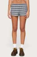 EDIKTED Glennon Stripe Low Rise Shorts