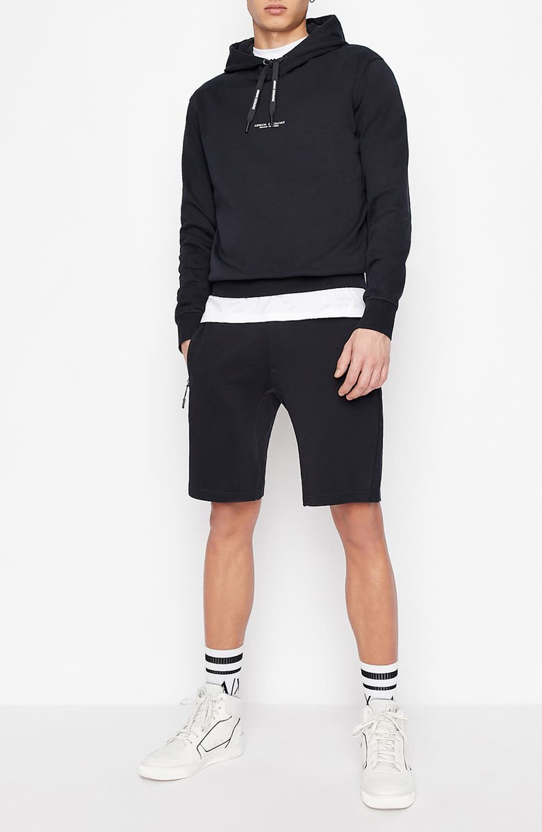 Armani Exchange Cotton Drawstring Shorts, Alternate, color,