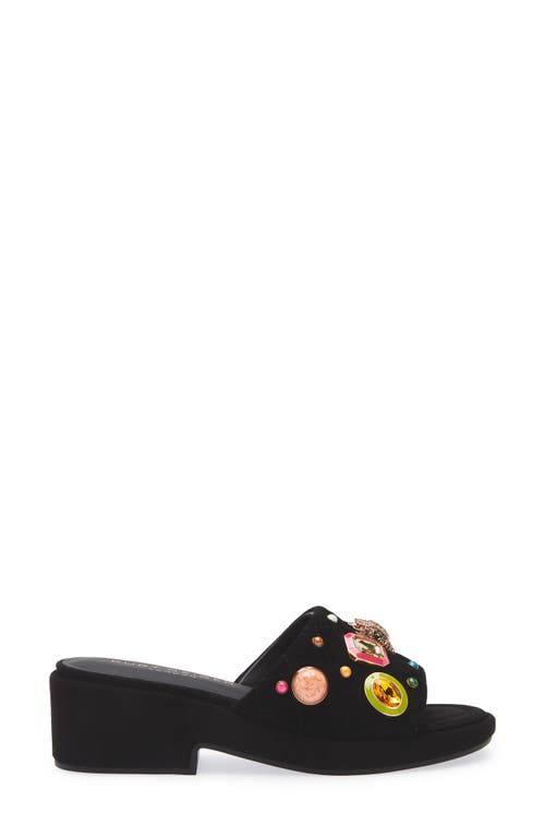 Kurt Geiger London Eagle Gem Platform Sandal In Black