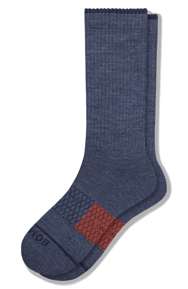Bombas Arch Block Merino Wool Blend Crew Socks, Main, color, 