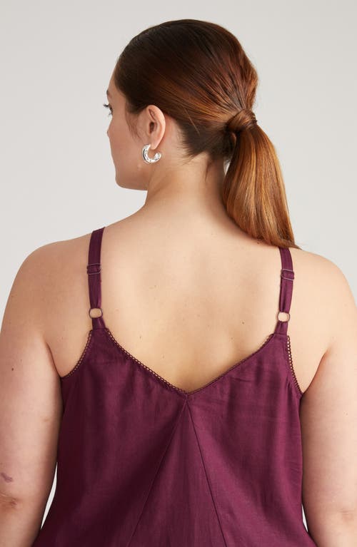 Universal Standard Kite Linen Blend Maxi Dress In Purple