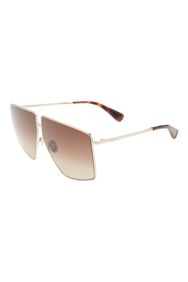 64mm Gradient Oversize Geometric Sunglasses, Alternate, color, GLD/ HAV/ BRN
