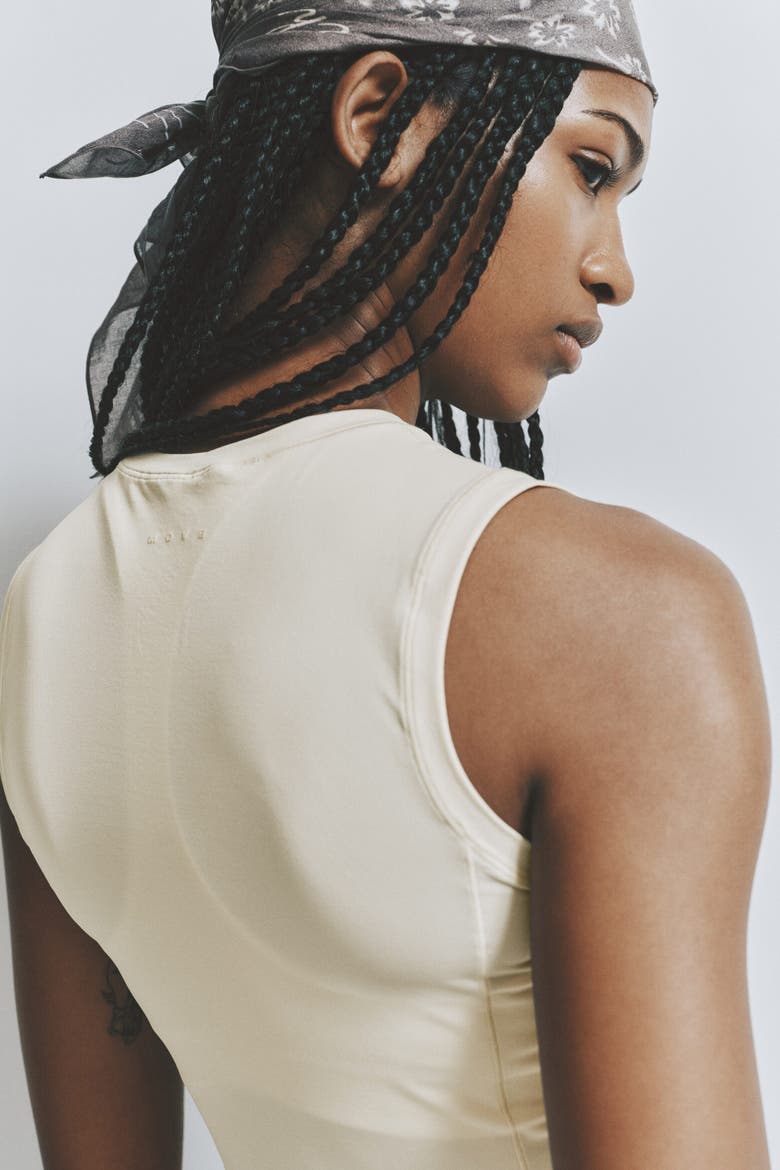 Slim-fit Sports Tank Top With Drymove, Alternate, color, Ivory