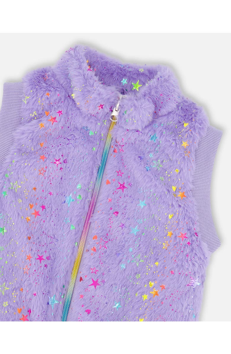 Deux par Deux Faux Fur Zipped Vest, Alternate, color,