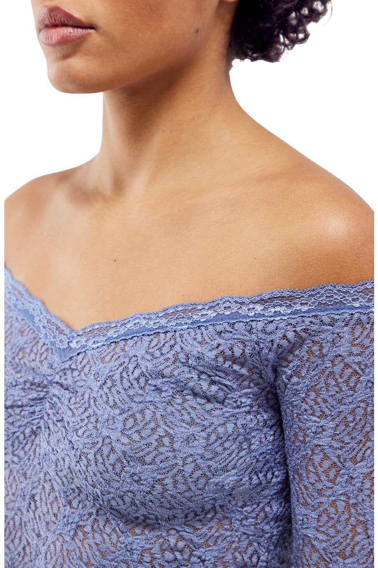 Rhia Off-the-Shoulder Lace Top, Alternate, color, BLUE