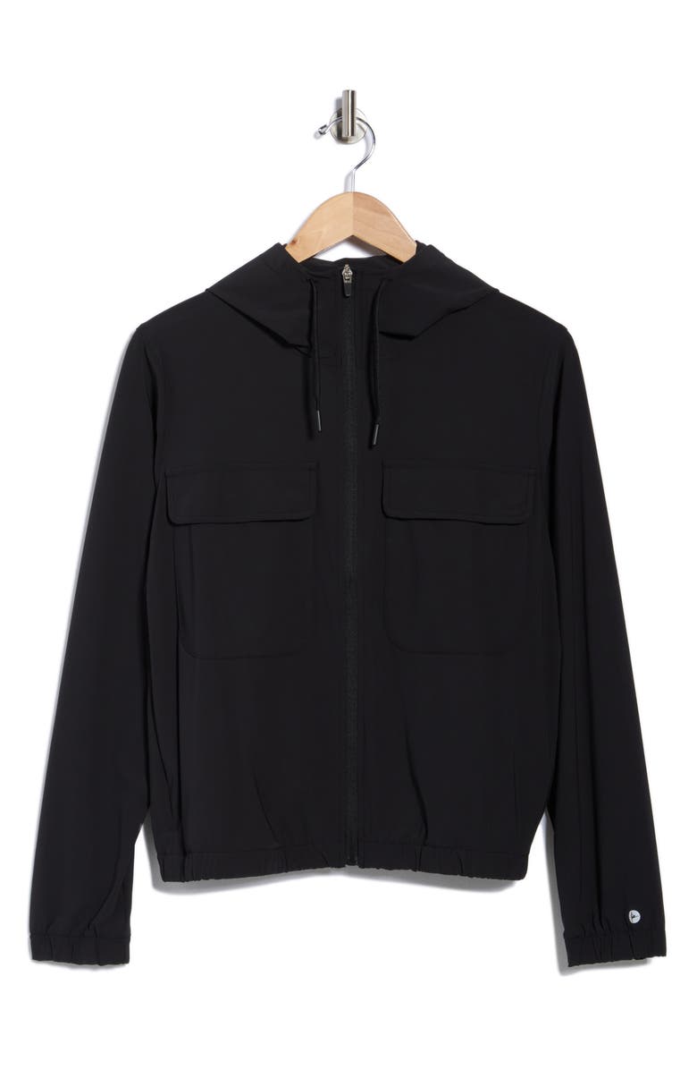 90 DEGREE BY REFLEX Warp Full Zip Hoodie, Alternate, color, Black