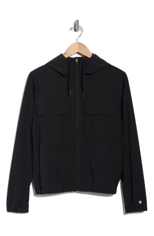 90 Degree By Reflex Warp Full Zip Hoodie In Black