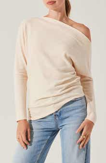 ASTR the Label Off the Shoulder Long Sleeve Sweater