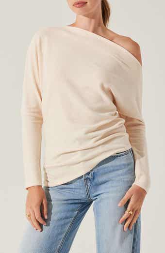 Off the Shoulder Long Sleeve Sweater