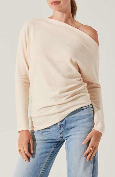 ASTR the Label Off the Shoulder Long Sleeve Sweater
