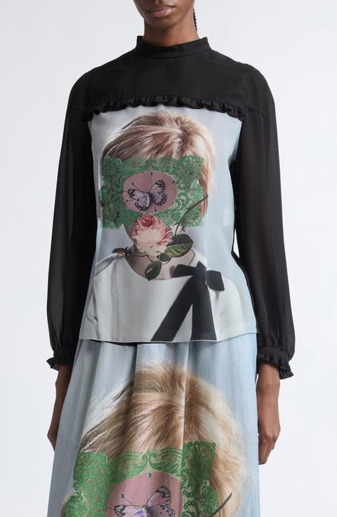 Ruffle Trim Top