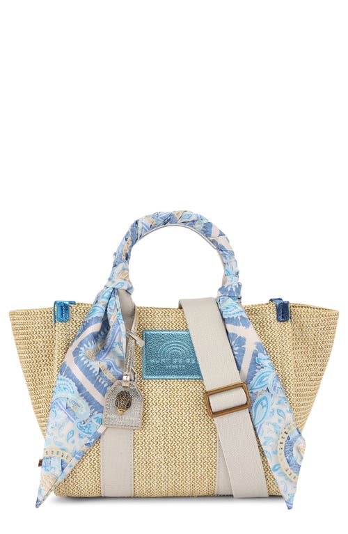 Kurt Geiger London Small Southbank Woven Shopper In Open Beige
