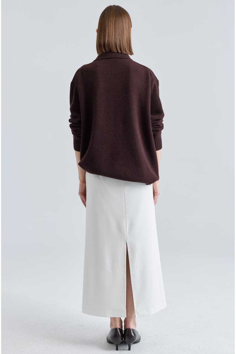 Polo Wool Sweater, Alternate, color, Dark Brown