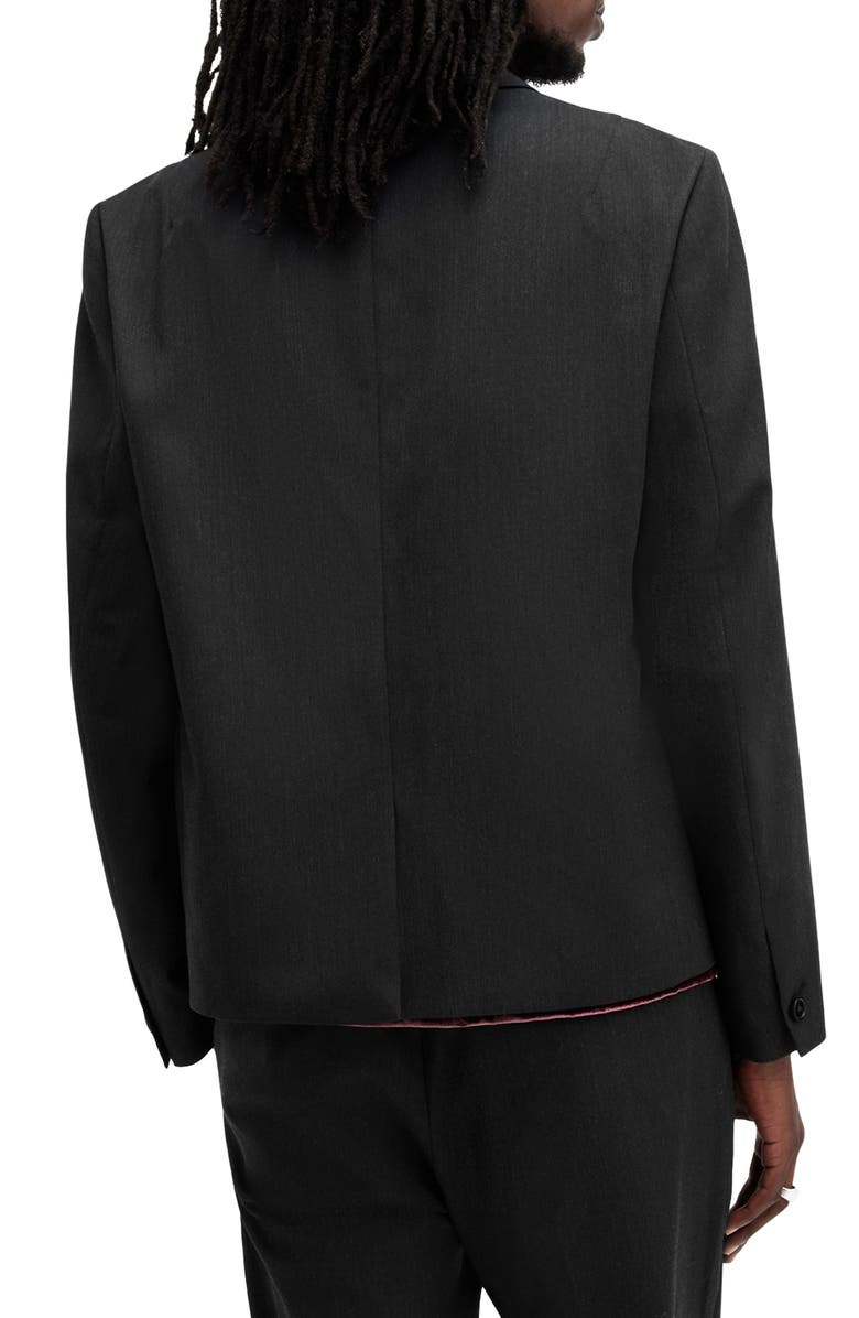 AllSaints Blackwater Wool Blend Blazer, Alternate, color, Charcoal Grey