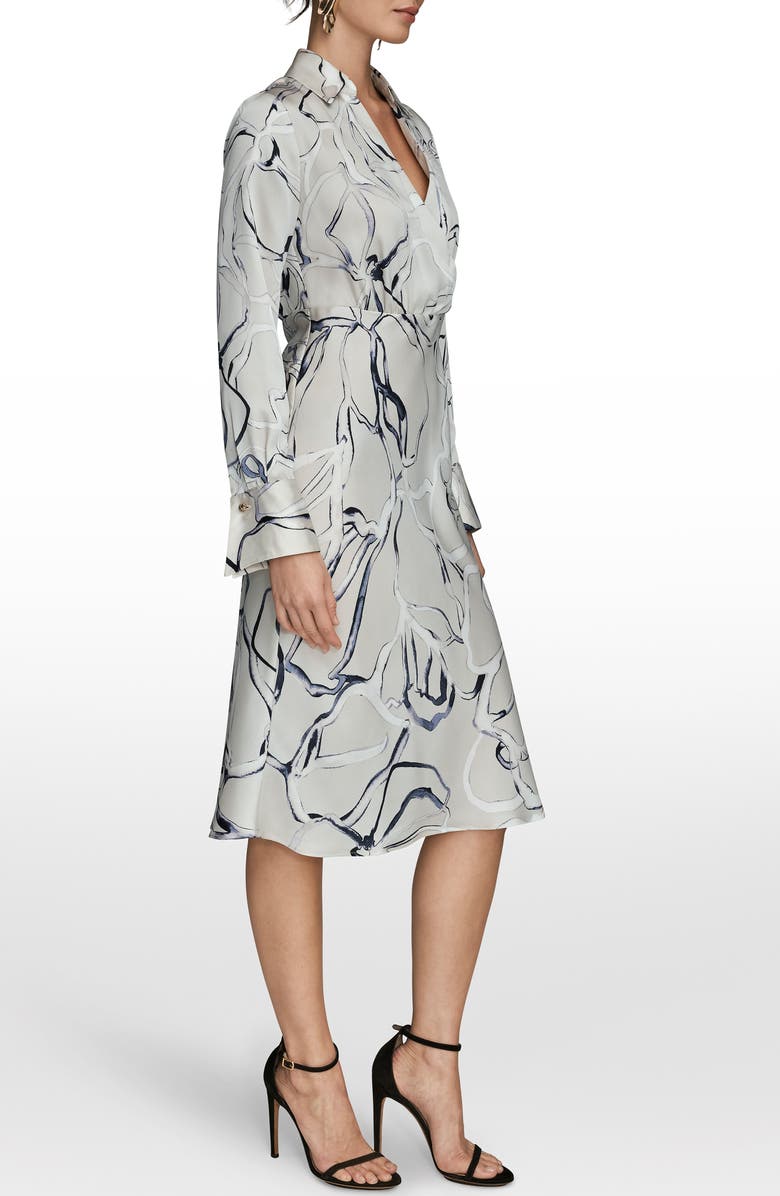 Donna Karan New York Long Sleeve Print Dress, Alternate, color, Vellum Mul