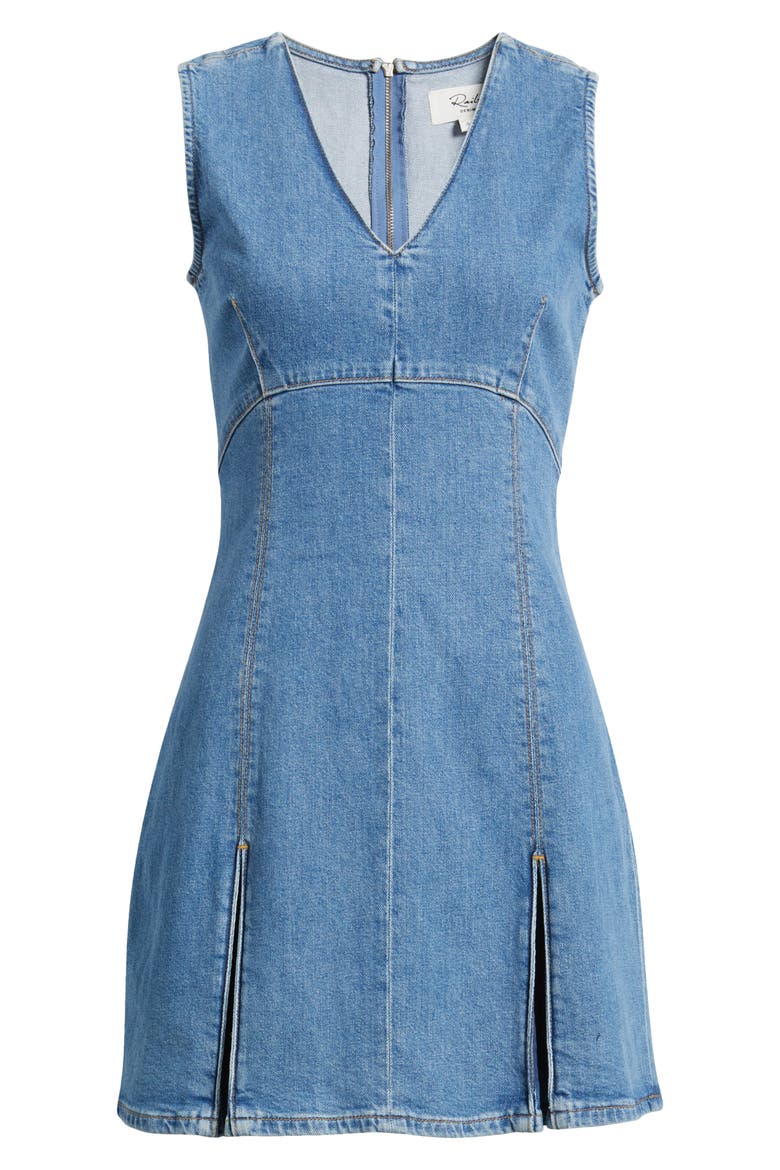 Serra Pleated Denim Minidress, Alternate, color, BRISTOL
