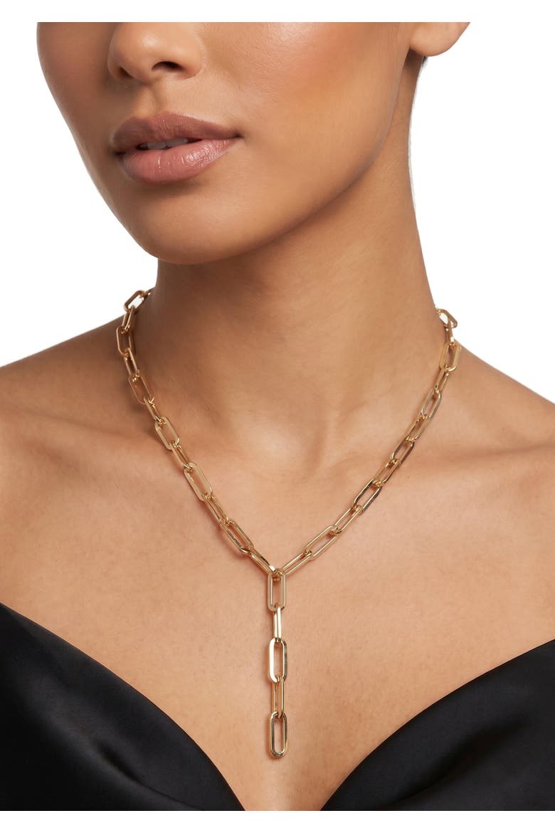 Anjali Y Link Chain, Alternate, color, Gold