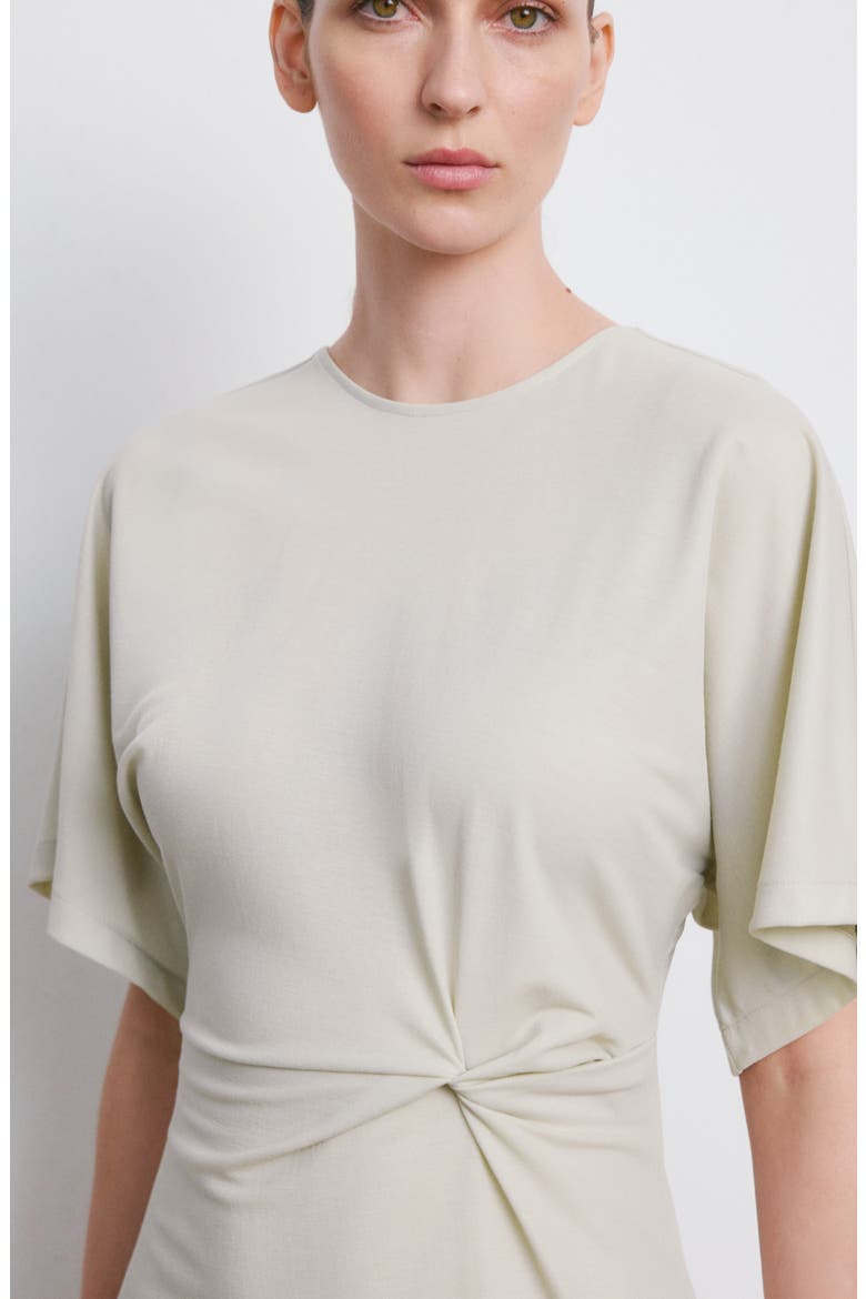 Gathered Midi Dress, Alternate, color, ECRU