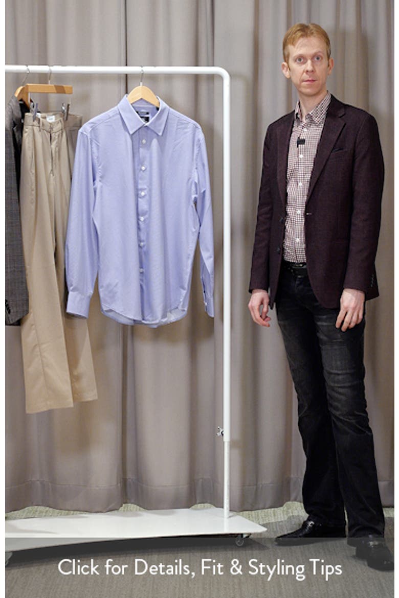 Regular Fit Tile Print Performance Dress Shirt video