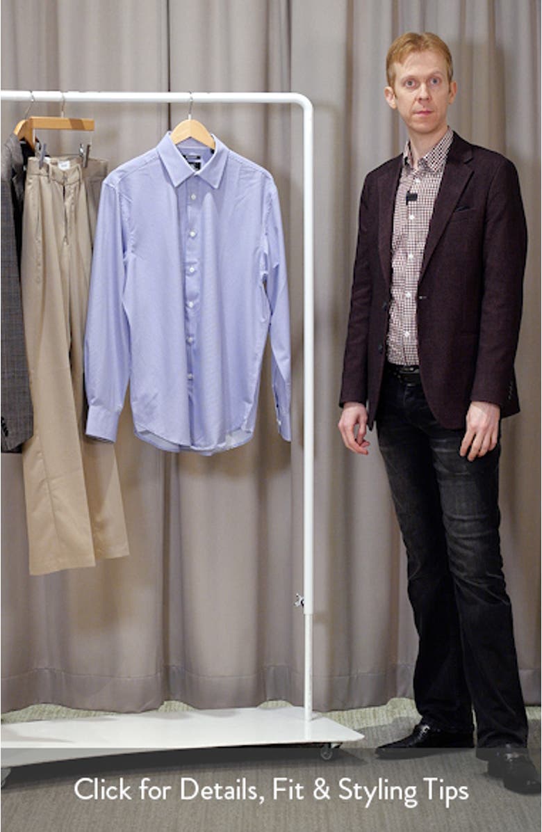 Regular Fit Tile Print Performance Dress Shirt, sales video thumbnail