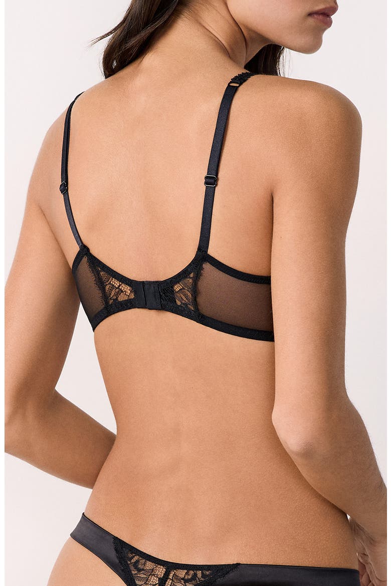 Mascarade °9 Embroidered Underwire Balconette Bra, Alternate, color, BLACK